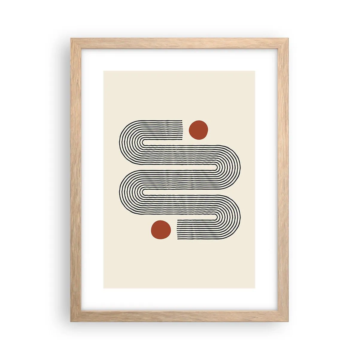 Poster in einem Rahmen aus heller Eiche - Vom Anfang bis zum Ende - 30x40 cm