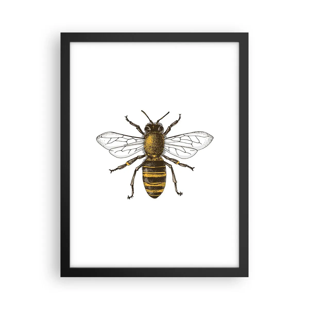 Poster in einem schwarzem Rahmen - Schön und gut - 30x40 cm