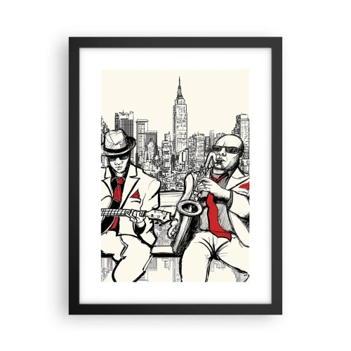 Poster in einem schwarzem Rahmen - New Yorker Improvisation - 30x40 cm
