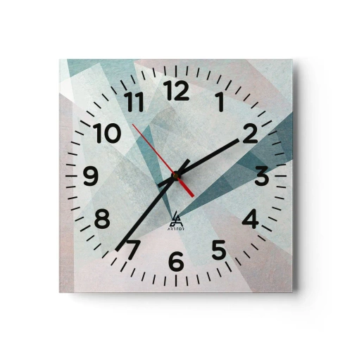 Wanduhr - Glasuhr - Einfach aber dynamisch - 40x40 cm