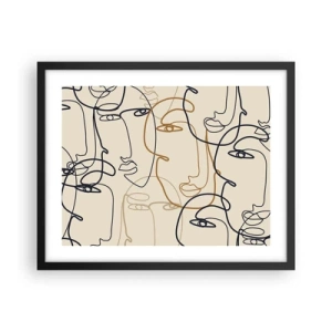 Poster in einem schwarzem Rahmen - Das Porträt wird multipliziert - 50x40 cm