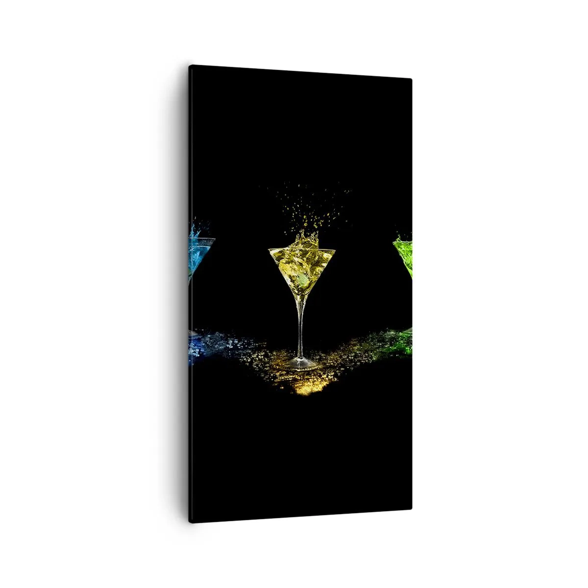 Bild auf Leinwand - Leinwandbild - Farben der Freude in Kristallglas - 55x100 cm