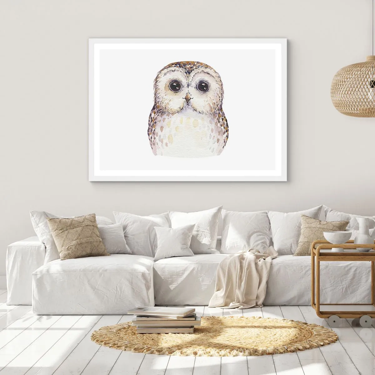 Poster in einem weißen Rahmen - Schau mir in die Augen - 40x30 cm