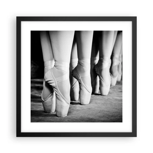 Poster in einem schwarzem Rahmen - Gemeinsam, leicht - 40x40 cm