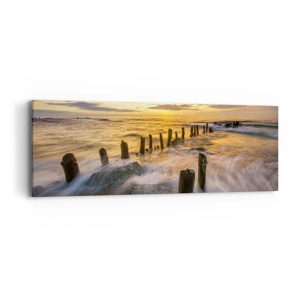 Bild auf Leinwand - Leinwandbild - Die raue Schönheit der Ostsee - 90x30 cm