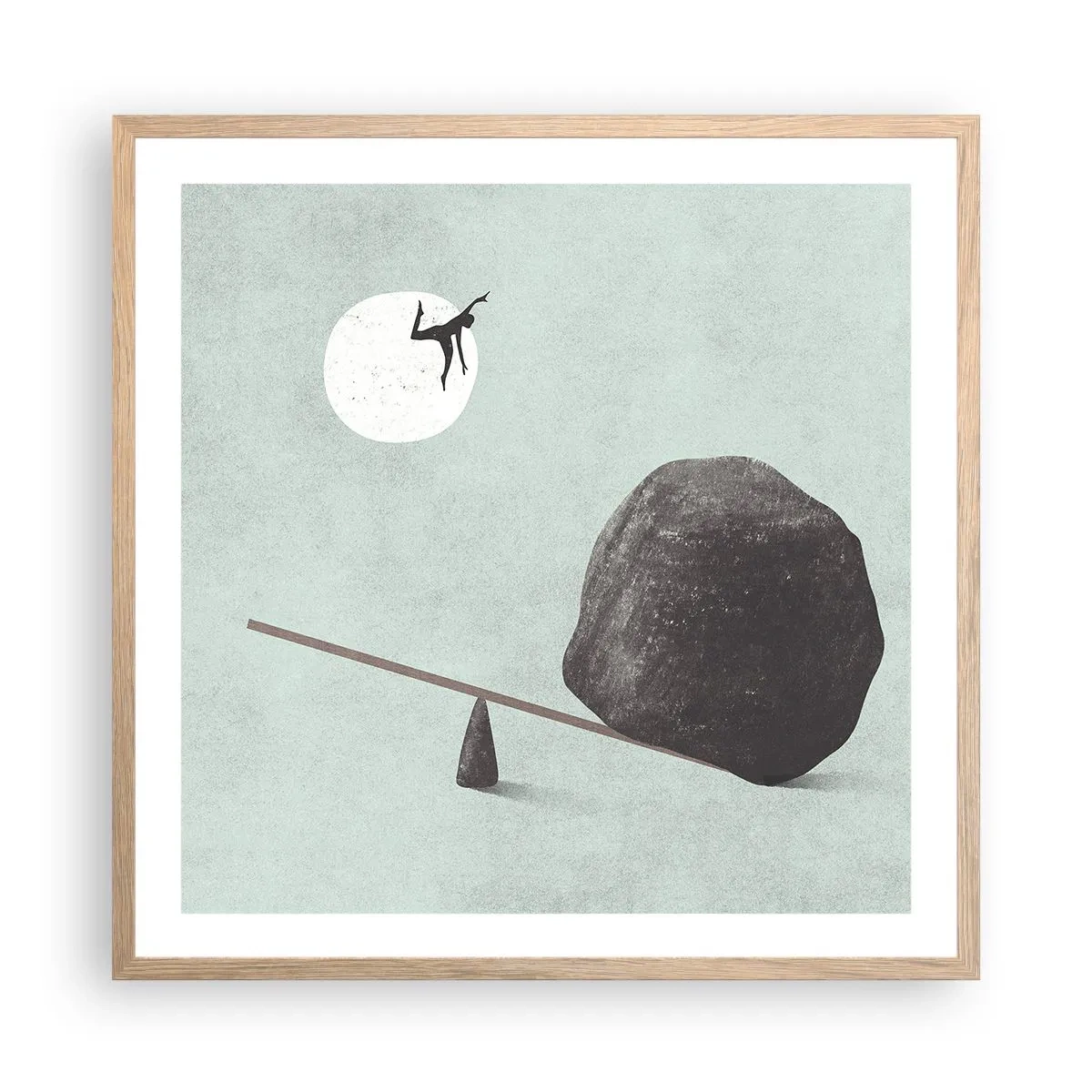 Poster in einem Rahmen aus heller Eiche - Erfüllte Träume - 60x60 cm