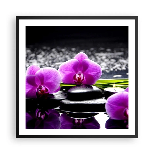 Poster in einem schwarzem Rahmen - In Ruhe ertrinken - 60x60 cm