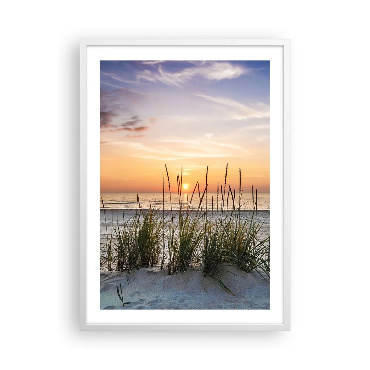 Poster in einem weißen Rahmen - Schau, denk, fühl - 50x70 cm