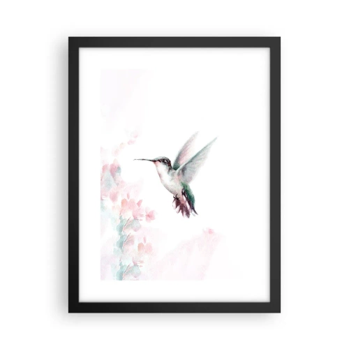 Poster in einem schwarzem Rahmen - Im Flattern gehalten - 30x40 cm