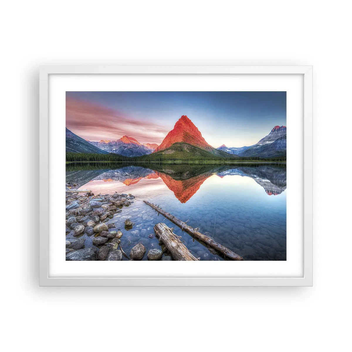 Poster in einem weißen Rahmen - Hitze und Kälte - 50x40 cm