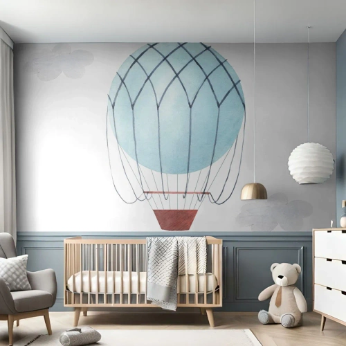 Selbstklebende Fototapete Deluxe Sticker - Ganz in den Wolken - Kinder, Ballon, Minimalismus - 300x210 cm