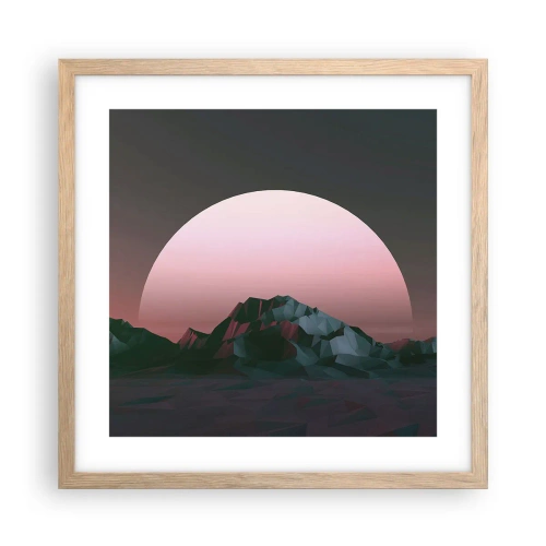 Poster in einem Rahmen aus heller Eiche - In einer Nachbargalaxie - 40x40 cm