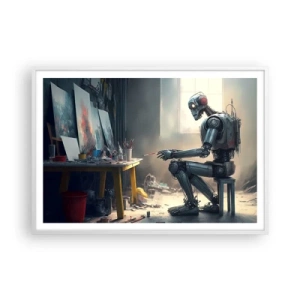 Poster in einem weißen Rahmen - Schöpfungsakt - 100x70 cm