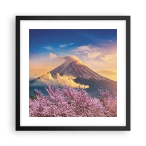 Poster in einem schwarzem Rahmen - Japanische Heiligkeit - 40x40 cm