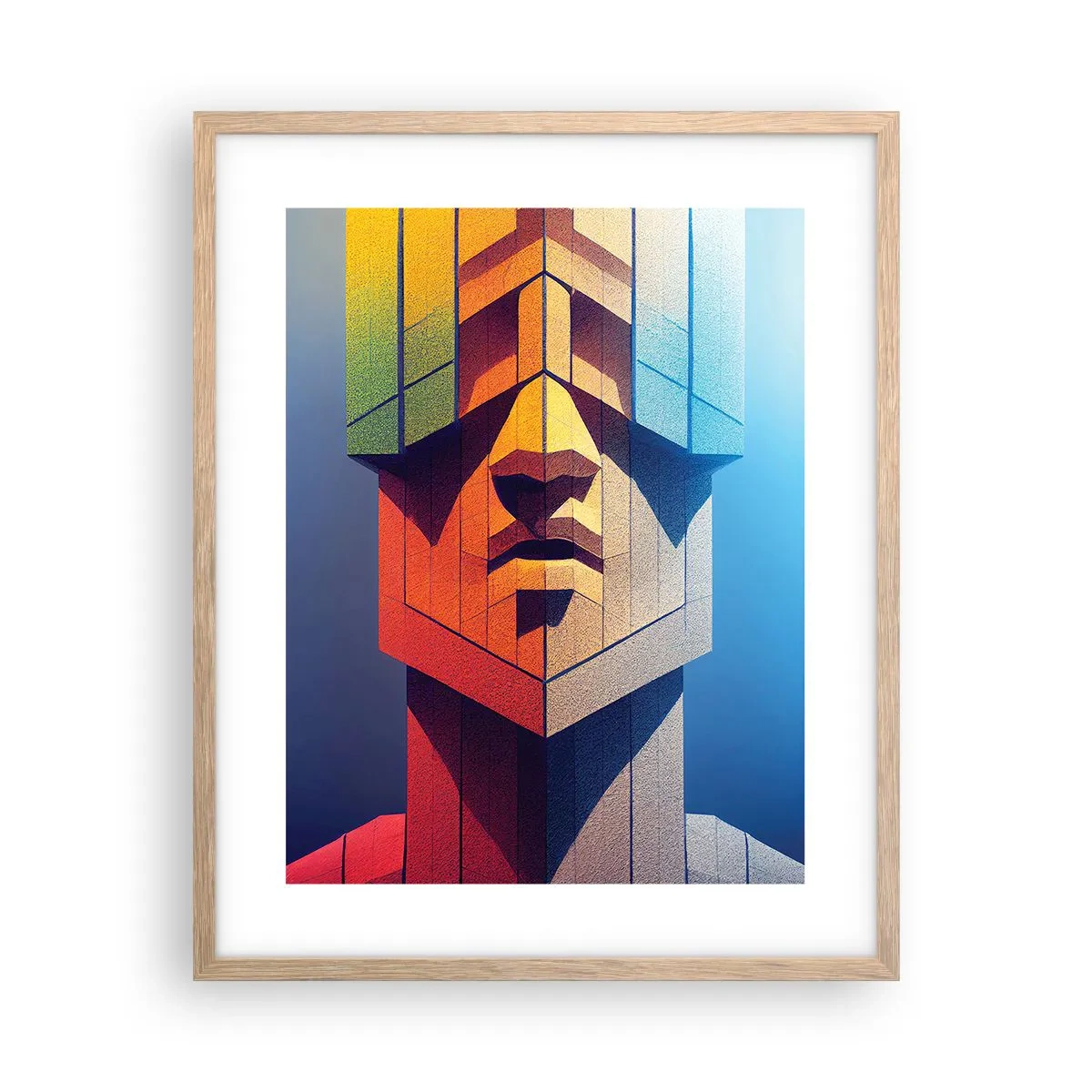 Poster in einem Rahmen aus heller Eiche - Ein Mann mit Prinzipien - 40x50 cm