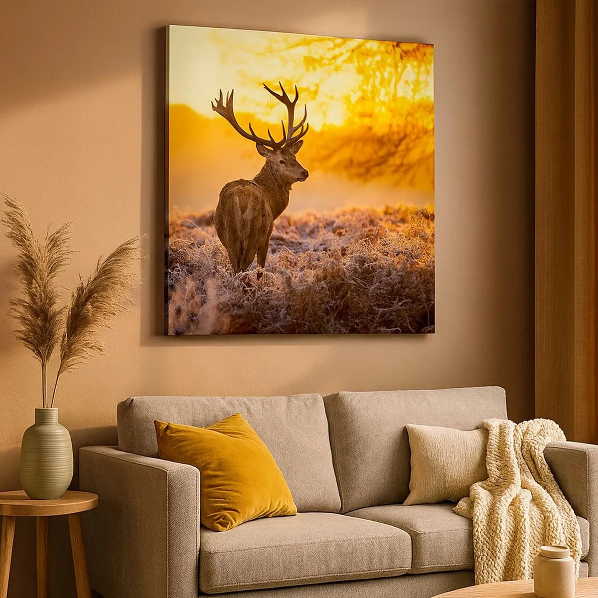 Bild auf Leinwand - Leinwandbild - König des Herbstwaldes - 30x30 cm