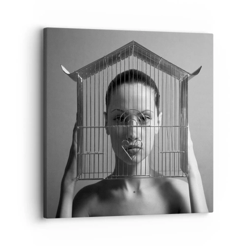 Bild auf Leinwand - Leinwandbild - Ein leicht surreales Portrait - 30x30 cm