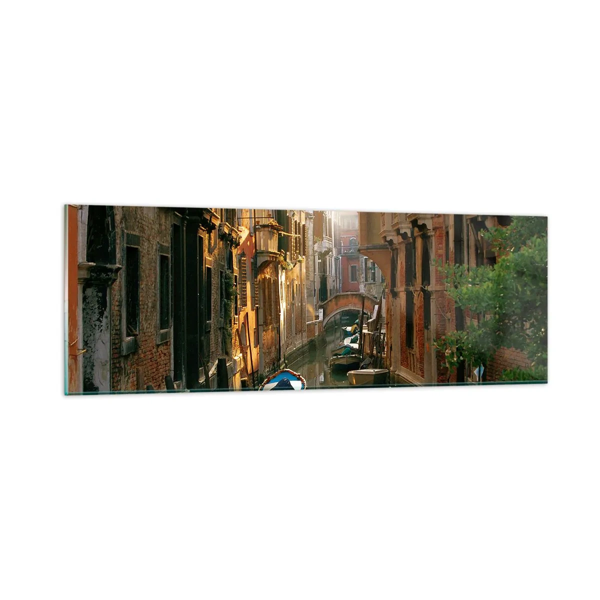 Glasbild - Bild auf glas - In einer venezianischen Gasse - 90x30 cm