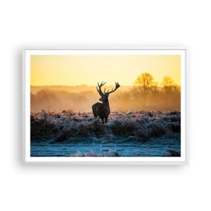 Poster in einem weißen Rahmen - Gekrönt auf seinem Besitz - 100x70 cm