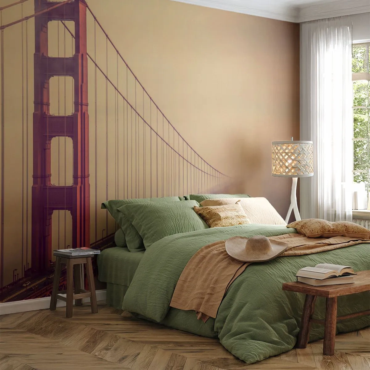 Fototapete Premium Sand - Zwischen Himmel und Erde - Landschaft, Die Architektur, San Francisco - 300x210 cm