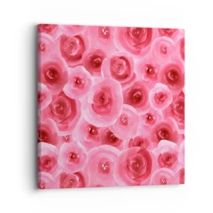 Bild auf Leinwand - Leinwandbild - Oben und unten Rosen - 30x30 cm