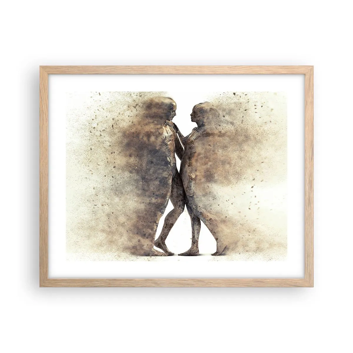 Poster in einem Rahmen aus heller Eiche - Sie erhoben sich aus dem Staub, um zu lieben - 50x40 cm