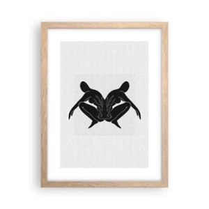 Poster in einem Rahmen aus heller Eiche - Gemeinsame Seele - 30x40 cm