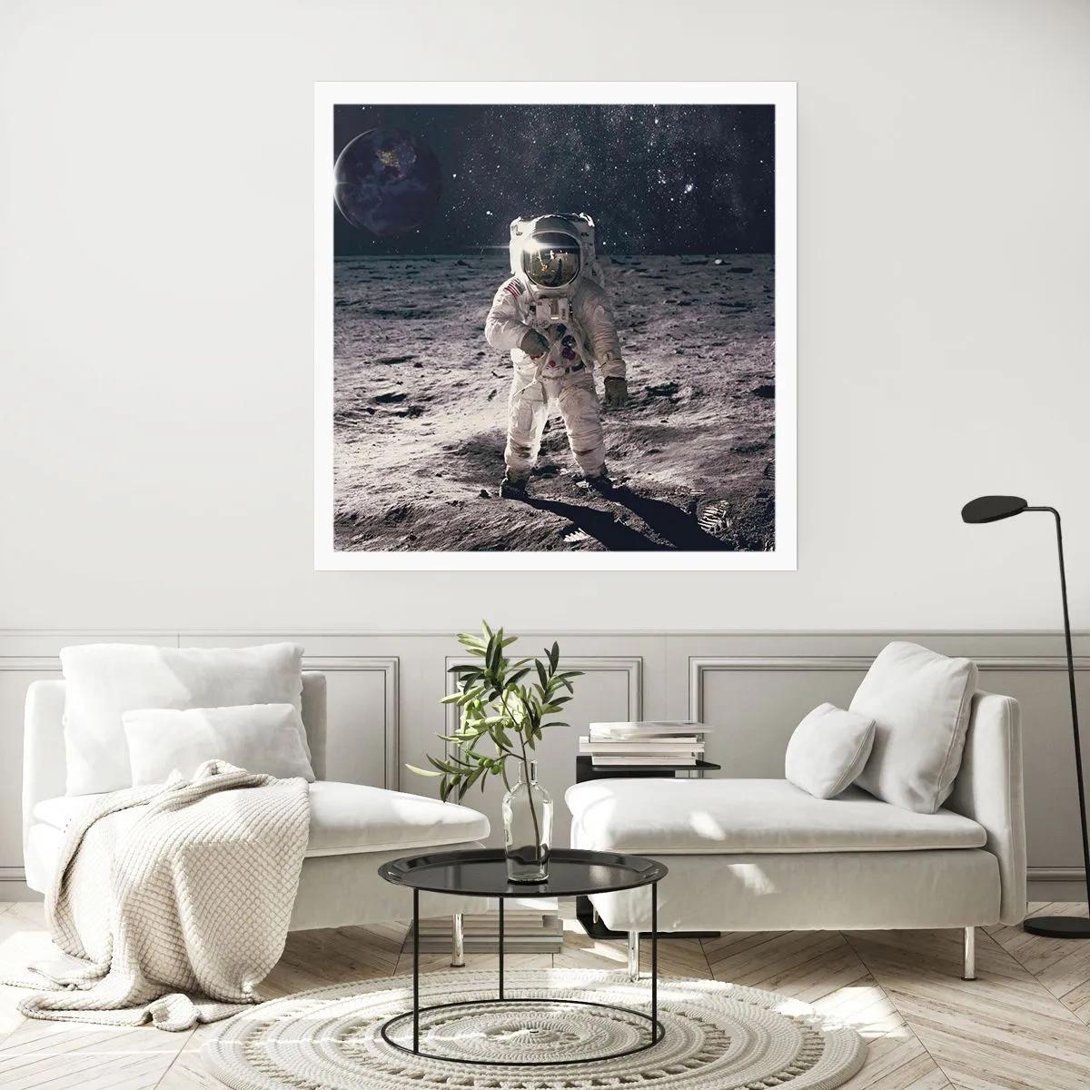 Poster - Grüße vom Mond - 30x30 cm