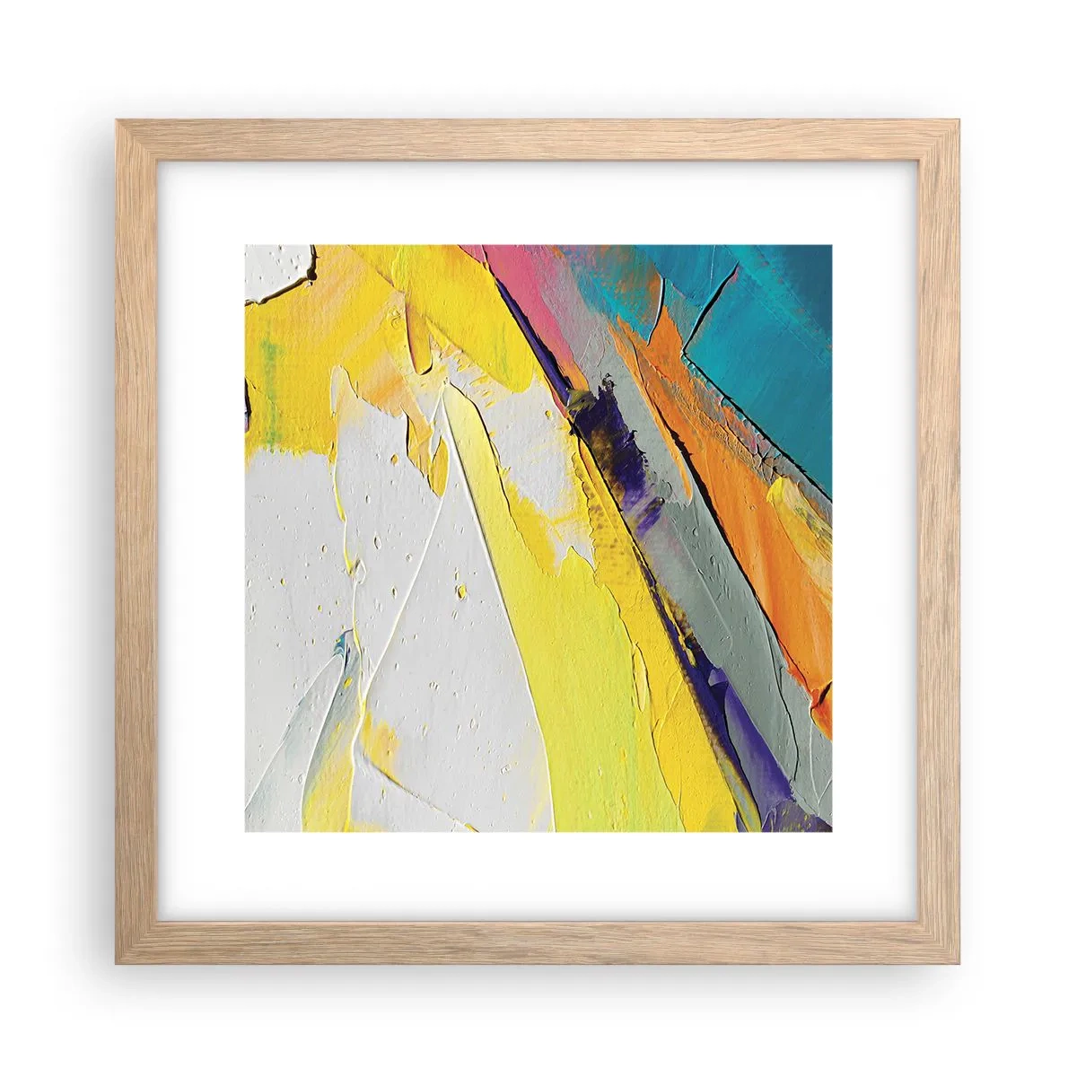 Poster in einem Rahmen aus heller Eiche - Die Anatomie des Lichts - 30x30 cm