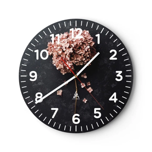 Wanduhr - Glasuhr - Wirklich romantisches Zeichen - 40x40 cm