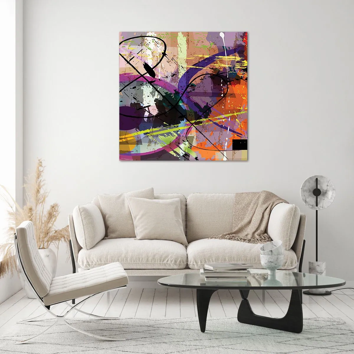 Glasbild - Bild auf glas - Du kannst geradeaus oder umhergehen - 70x70 cm