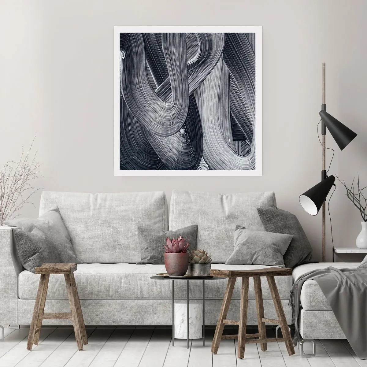 Poster - Die Fließfähigkeit der Realität - 60x60 cm