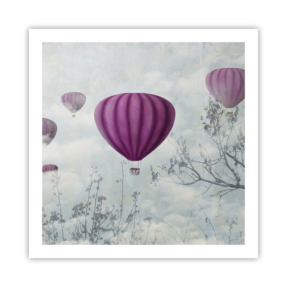 Poster - Wie Schiffe am Himmel - 60x60 cm