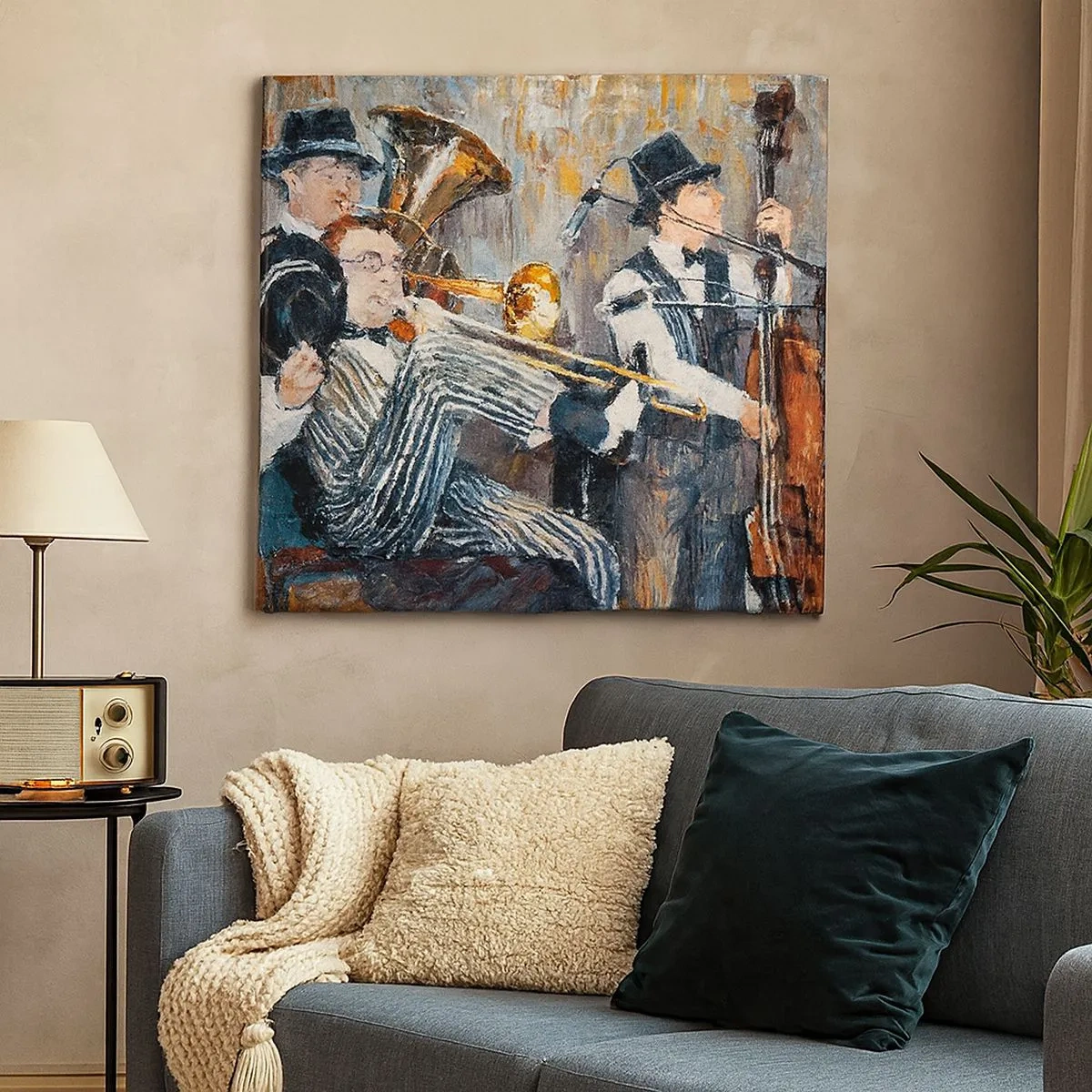 Bild auf Leinwand - Leinwandbild - Der ganze Jazz - 30x30 cm