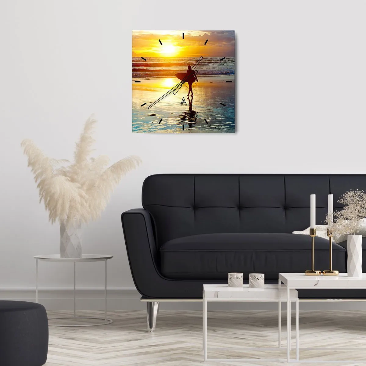 Wanduhr - Glasuhr - Die Rückkehr des Kriegers - 30x30 cm