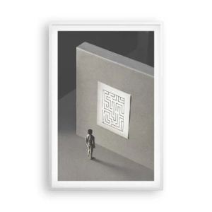 Poster in einem weißen Rahmen - Aber wo bin ich? - 61x91 cm