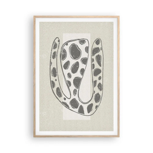 Poster in einem Rahmen aus heller Eiche - Seltsame Kreatur - 70x100 cm