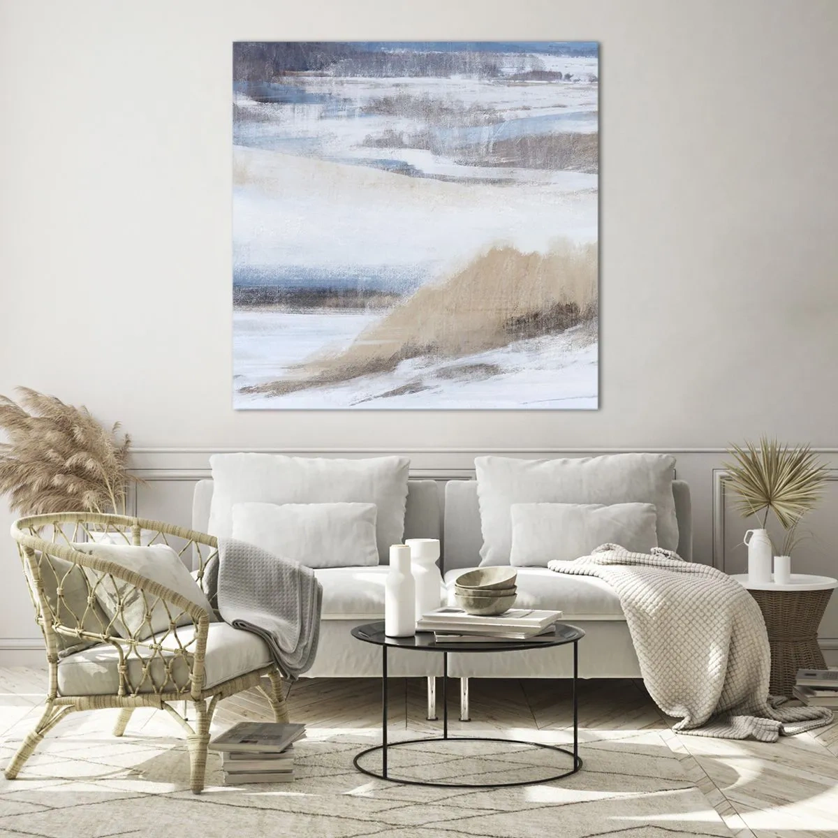 Glasbild - Bild auf glas - Winterkomposition - 60x60 cm