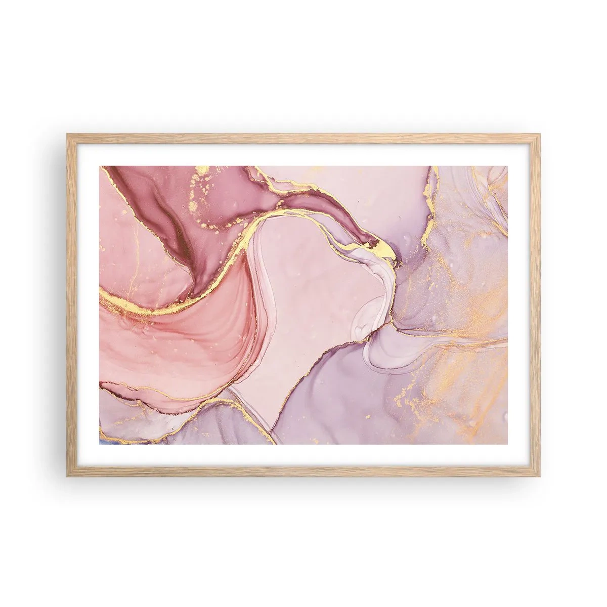 Poster in einem Rahmen aus heller Eiche - Eine Liebkosung der Farben - 70x50 cm