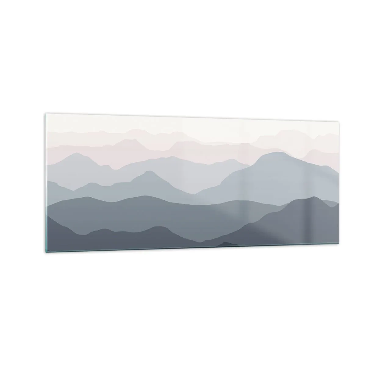 Glasbild - Bild auf glas - Wellen der Berge - 100x40 cm