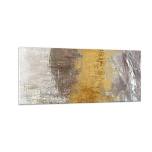 Glasbild - Bild auf glas - Goldene Explosion - 100x40 cm