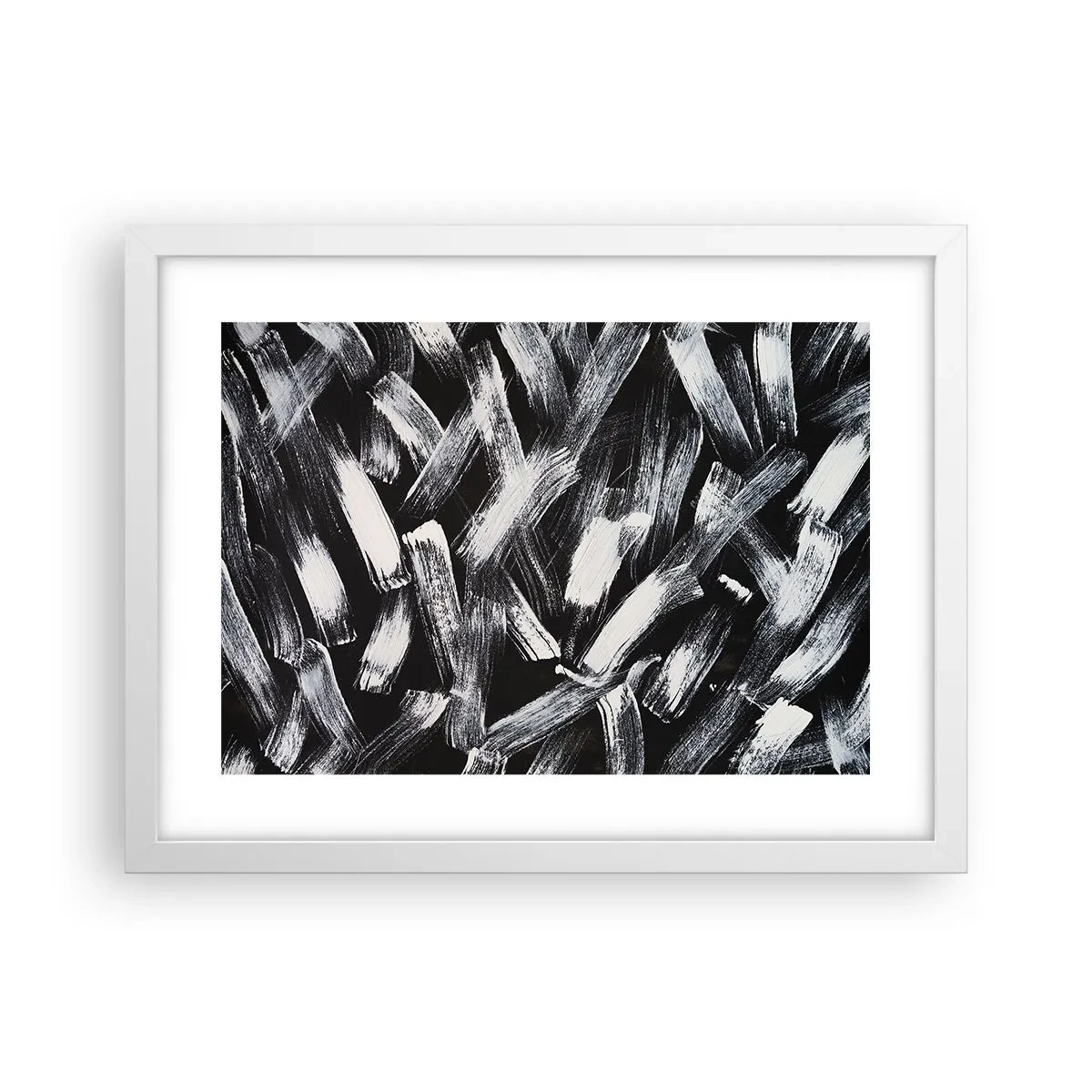 Poster in einem weißen Rahmen - Abstraktion im industriellen Geist - 40x30 cm