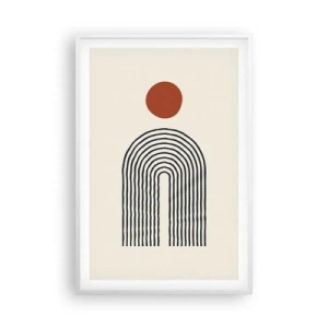 Poster in einem weißen Rahmen - Magnetismus von Formen und Farben - 61x91 cm