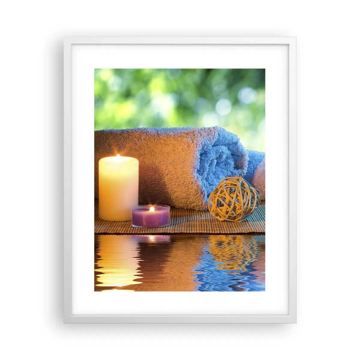 Poster in einem weißen Rahmen - Zeit für den Körper - 40x50 cm