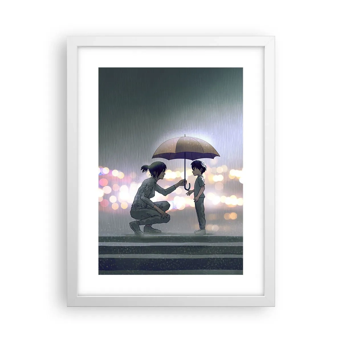 Poster in einem weißen Rahmen - Und jetzt ist alles in Ordnung - 30x40 cm