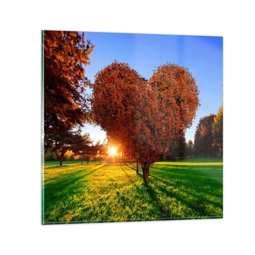 Glasbild - Bild auf glas - Und wie man den Herbst nicht liebt - 40x40 cm