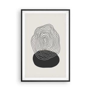 Poster in einem schwarzem Rahmen - Dauer und Schwingung - 61x91 cm