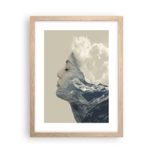 Poster in einem Rahmen aus heller Eiche - Die Schönheit der Elemente der Natur - 30x40 cm