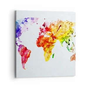 Bild auf Leinwand - Leinwandbild - Alle Farben der Welt - 70x70 cm
