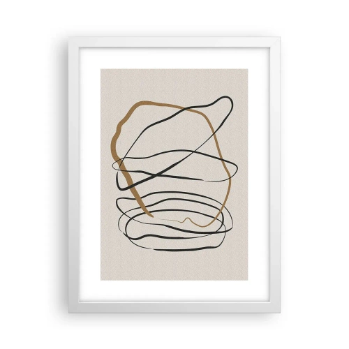 Poster in einem weißen Rahmen - Komposition – Looptanz - 30x40 cm